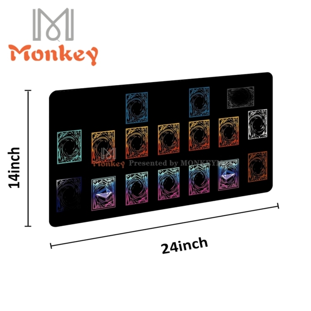 MONKEY Custom Design Print Playmat 24x14" TCG Gaming Mat Waterproof MTG Playmats With Stitched Edge for Play MTG