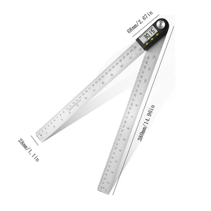 Penggaris sudut digital, alat ukur sudut digital presisi tinggi Stainless steel penggaris pertukangan multifungsi 360 derajat - Product Image 2