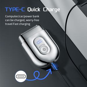 Rasoir électrique Fanke FK-707 à 3 lames oscillantes, étanche IPX6, charge rapide 1H, autonomie 80 min, affichage LED, verrouillage de voyage - Product Image 5