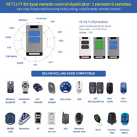 Hot Seller YET2177 Porte-clés RF sans fil 433mhz Duplicateur de télécommande pour portes automatiques
