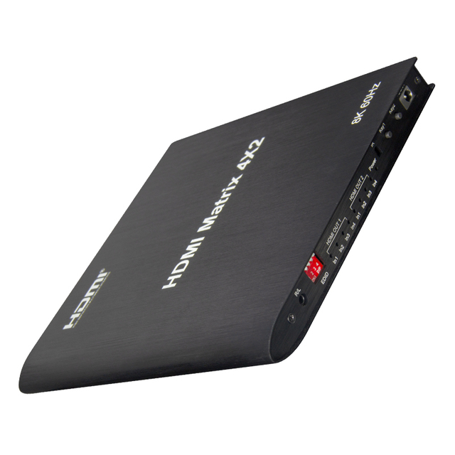 8K HDMI Matrix 4x2 with KVM HDMI Matrix 4 in 2 out