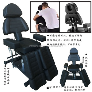 Fauteuil de tatouage hydraulique professionnel <span class=keywords><strong>Xinchao</strong></span>, lit de tatouage multifonctionnel à jambes séparées, lit de piercing rotatif avec base roulante - Product Image 4