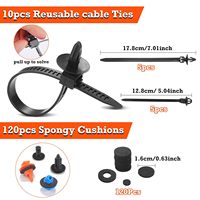 Kit de 1240 attaches et clips de fixation pour voiture, 32 tailles universelles, en nylon, pour pare-chocs, ailes, rivets, clips de panneau de porte, en plastique, 10 serre-câbles
