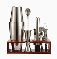 Kit de barman pour la mixologie, ensemble de shakers à cocktails en acier inoxydable avec une capacité de 750 ml et 550 ml, respectueux de l'environnement