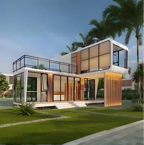 Villas préfabriquées de luxe modernes et élégantes à façade en verre Conteneur contemporain étanche modulaire à plusieurs étages pour <span class=keywords><strong>atelier</strong></span> de luxe - Product Image 3