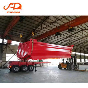 Semi-remorque benne basculante en U de 40 tonnes, châssis renforcé, benne hydraulique, vente en gros au Ghana - Product Image 6