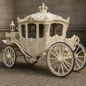 Carruaje Eléctrico de Estilo Clásico en Color Blanco, Diseño para 4-6 Personas, Hermoso Vehículo Tipo Princesa Real en Venta - Product Image 5