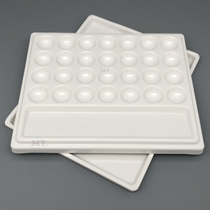 Material acrílico de porcelana para laboratorio Dental, mezcla de riego, placa hidratante, paleta de cerámica de 28 ranuras - Product Image 5