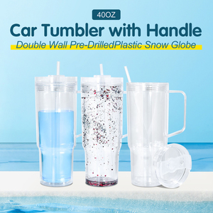 Gobelet de voyage transparent pré-percé de 40 oz, gobelet à neige en plastique, <span class=keywords><strong>verre</strong></span> à vin à <span class=keywords><strong>double</strong></span> <span class=keywords><strong>paroi</strong></span> - Product Image 1