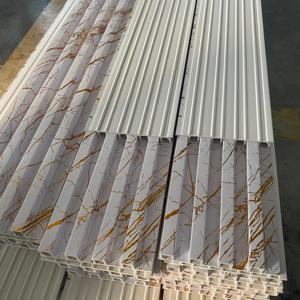 Panneau mural cannelé moderne en PVC WPC imperméable et étanche à l'humidité pour TV pour la <span class=keywords><strong>décoration</strong></span> intérieure d'appartements Villas Chambres à coucher - Product Image 5