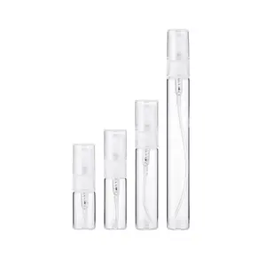 High Quality 5ml 8ml 10ml Small Perfume Atomizer Vials Sample Glass Bottle With Plastic Spray Pump Mini Tester Bottles