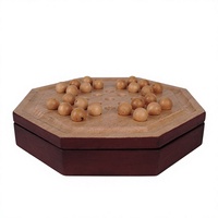 Jeu de société de solitaire industriel en bois OEM ODM avec pièces en marbre naturel pour Baptême, Bar Mitzvah, Rentrée scolaire, Anniversaire, Jeu de stratégie