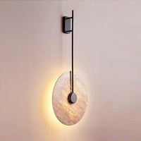 Lámpara de Pared LED Moderna Artística, Lámpara de Noche de Piedra Amarilla, para Sala de Estar, Fondo de TV, Pasillo, Escalera, Regulable, Creativa
