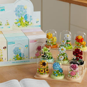 Rompecabezas de plástico modelo 3D, juguete de construcción, abeja, Caracol, Mini ladrillo, mariposa, flor, caja de insectos, pantalla de bloques de construcción de diamantes - Product Image 3