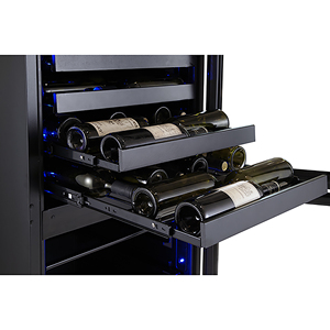 Enfriador de vino de puerta de cristal respetuoso con el medio ambiente compresor de 15 botellas personalizado enfriador de bodega tipo 'construido' - Product Image 4