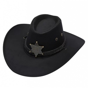 Chapeau de style ethnique 100 % coton, chapeau de festival à six branches pour hommes et femmes, chapeau de couple, chapeau de cowboy occidental, chapeau décontracté pour performance jazz - Product Image 1