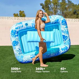 Matelas flottant gonflable en PVC pour piscine, modèle FX2025-8, pour <span class=keywords><strong>bain</strong></span> <span class=keywords><strong>de</strong></span> <span class=keywords><strong>soleil</strong></span>, très vendu, noir, pour adultes - Product Image 2