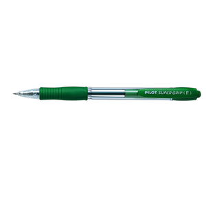 PILOT - ปากกาลูกลื่นแบบหดได้ SUPER GRIP สีเขียว (F) - Product Image 1