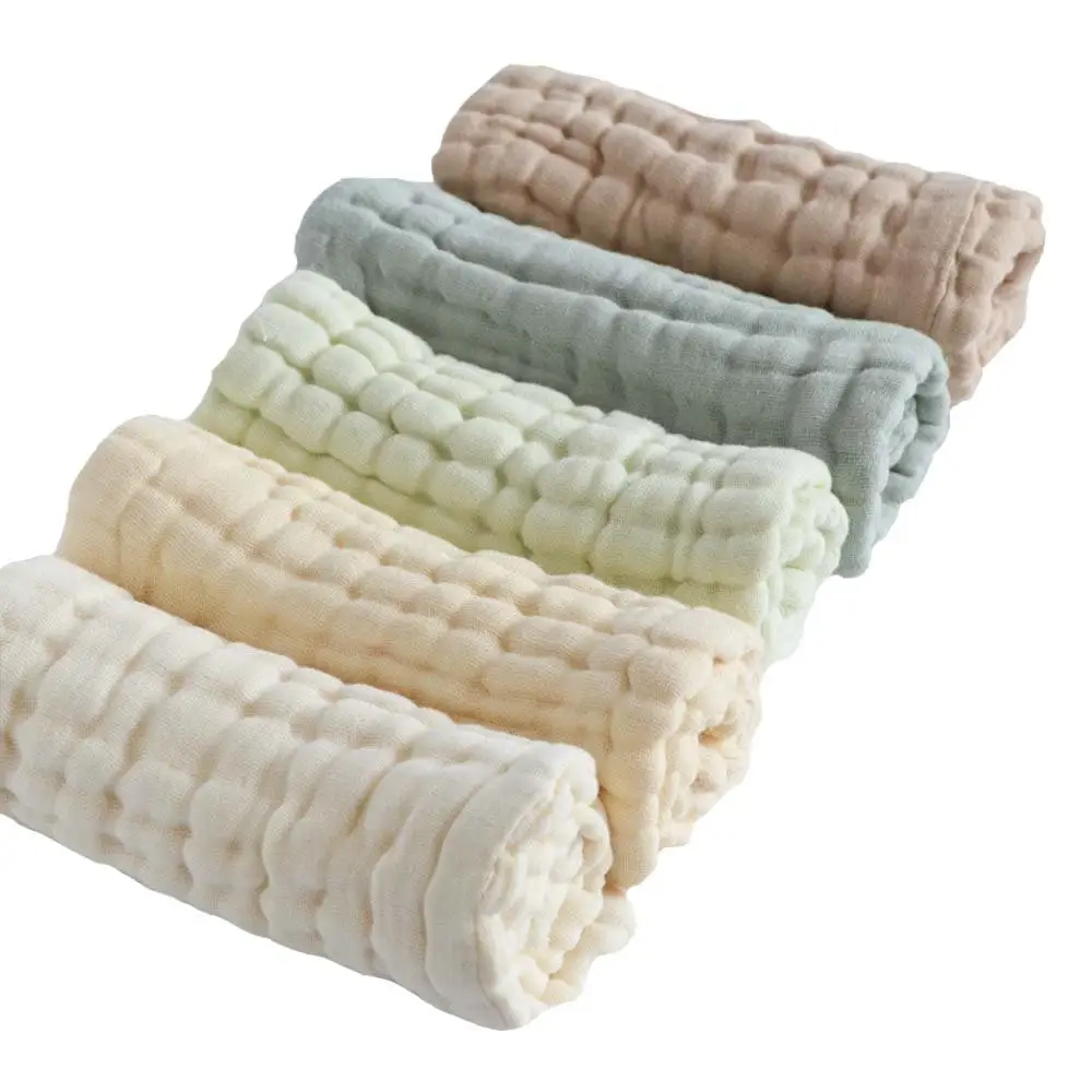 Baby Muslin Burp Cloths, 6 Lớp Cotton Hand Washcloths Thêm Thấm Và Mềm Burp Vải Màu Sắc Ngẫu Nhiên