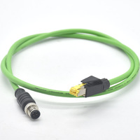 Câble Pro-FiNet M12 D Code 4Pin mâle vers RJ45 mâle CAT5e câble EtherNet vert