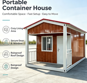 Container Ufficio Prefabbricato Portatile WinFair Chile con Tetto Triangolare, Casa Container da 20 Piedi <span class=keywords><strong>in</strong></span> <span class=keywords><strong>Vendita</strong></span> con Veranda - Product Image 1