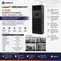 Climatiseur de précision Vertiv Liebert DME05MH1UP1 5,5 kW avec chauffage, humidification et refroidissement par flux ascendant pour salles d'essai de laboratoire et UPS