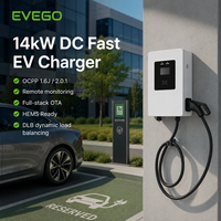 EVEGO OEM/ODM Cargador de CC para Vehículos Eléctricos de 14kW con Pantalla Táctil de 7 Pulgadas, 4G/RJ45, Nivel 2 para EE. UU., 240V, Certificado ETL, Estación de Carga