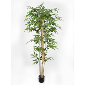 Прямые продажи с фабрики, дешевое искусственное бамбуковое дерево, зеленые шелковые листья, искусственное бамбуковое растение для домашнего декора гостиной - Product Image 6