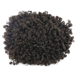 Sistema de Reemplazo Capilar para Hombre, Cabello Humano Afro Rizado, Poliuretano Delgado, Encaje Francés, Unidades Capilares Afro Rizadas para Hombre Negro - Product Image 3