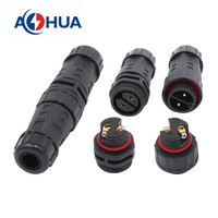 Câble d'alimentation à verrouillage à vis 2Pin 15A adaptateur en plastique M20 mâle femelle connecteur LED en plastique pour le câblage d'éclairage Led