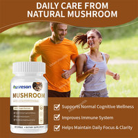 Ausreson OEM Marque Privée Capsules d'Extrait de Champignons Complexe de Crinière de Lion, Reishi et Queue de Dinde, Supplément Biologique