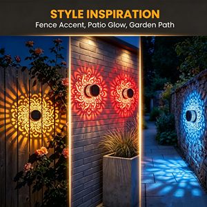 Lámpara de Pared LED RGB con Sensor de Movimiento, Resistente al Agua IP65, de Latón para Exteriores, Ideal para Jardín, Villa y Paisajismo - Product Image 5