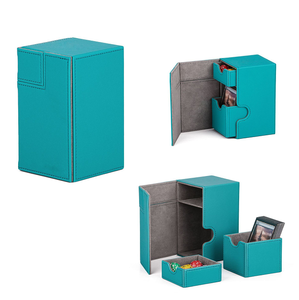 MIO 100 + Logo personnalisé Pu Card TCG Deck Box Ultimate Guard Graded Plastic pour Commander <span class=keywords><strong>Yugioh</strong></span> Vault Drawer for Storage <span class=keywords><strong>Play</strong></span> - Product Image 1