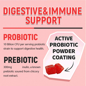 Gummies probiotiques au vinaigre de cidre de pomme de haute qualité favorisant un équilibre digestif sain et une meilleure santé intestinale - Product Image 5