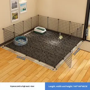 Edelstahl Solid Modern <span class=keywords><strong>Pet</strong></span> Fence Hunde käfig Innen barriere Frei kombinierbare Anti-Escape-Trainings toilette Umwelt freundlich Klein - Product Image 6