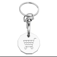 Edelstahl-Einkaufswagenmünze mit individuellem Logo, Caddy-Münze, Geschenk, Blanko-Schlüsselanhänger, Laser-Logo-Gravur, Einkaufswagenmünze für Supermärkte