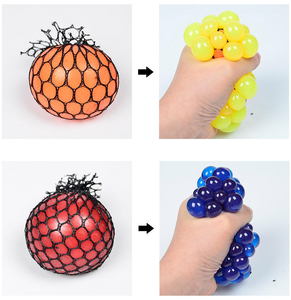 2025 Custom TPR Mesh Squishy Grape Slime Soft <b>Squeeze</b> <b>Ball</b> Toy Unisex Anti Stress Crepe Grape <b>Ball</b> Colorful Soft <b>Squeeze</b> - Product Image 2