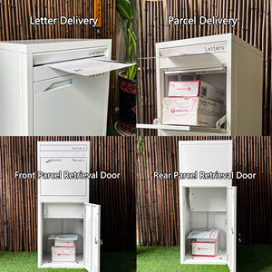 Boîte aux lettres autoportante WELDON en métal antivol, étanche, avec revêtement en poudre, boîte à <span class=keywords><strong>colis</strong></span>, autocollants d'adresse personnalisés pour usage au bureau - Product Image 3