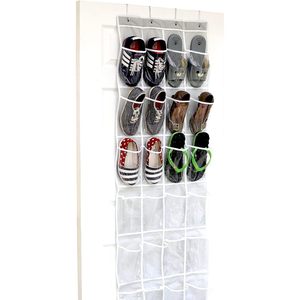 Simple Houseware 24 Pockets Crystal Clear Over The Door <b>Shoe</b> Organizer Gray 64 X 19 Inches Hanging Storage For <b>Shoes</b> Behind - Product Image 6