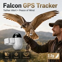 Aerial Falcon Guard IP67 Anillo GPS Antiescape con Correa para Caza y Entrenamiento de Raptores