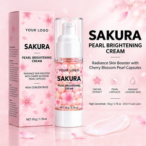 Crème éclaircissante Sakura Pearl, éclaircit la peau terne et irrégulière, nourrit la peau sèche et rugueuse, texture légère, convient à plusieurs zones. - Product Image 6
