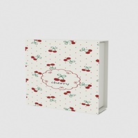 Nouvelle Collection Direct Usine : Boîte de Rangement Magnétique Étanche et Réutilisable pour Parfum, Motif Points Rouges Cerise, Portable, Idéale pour Cadeau