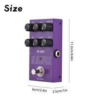 Pédale de Delay M-VAVE ELEMENTAL |   9 effets de délai avec TAP Tempo et HOLD |   Contrôles MOD/FEEDBACK de qualité studio, monomode pour guitare/basse