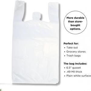 ถุงขยะแบบเสื้อยืดแข็งแรงทนทาน ถุงหิ้วแบบเสื้อกั๊กสำหรับงานค้าปลีก โลจิสติกส์ และบรรจุภัณฑ์ - Product Image 6