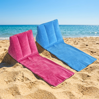 Tapis de plage gonflable, camping en plein air, portable, imperméable, tapis floqué en forme de triangle