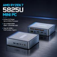 Mini ordinateur pas cher, processeur AMD Ryzen 5 R5 5600H, 8 Go 16 Go, AMD Ryzen 7 R7 5800U, ordinateur de bureau de jeu Win10, mini PC