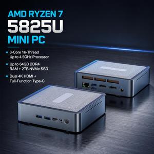 คอมพิวเตอร์ขนาดเล็กราคาประหยัด ซีพียู AMD Ryzen 5 R5 5600H  8G 16G หรือ AMD Ryzen 7 R7 <span class=keywords><strong>5800U</strong></span>  พร้อม Windows 10 สำหรับเล่นเกมส์ - Product Image 1