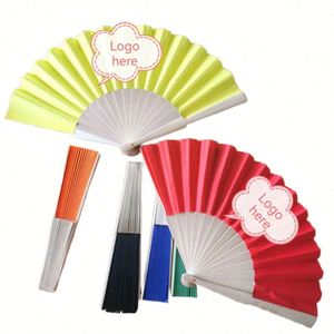 Abanico Portátil de Bambú Hecho a Mano con Pintura Intrincada, Decoración para Bodas, Fiestas, Navidad, Recuerdos, Manualidades Publicitarias, Tallado - Product Image 1