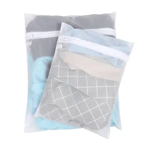 Poliéster saco de roupa de malha net saco de lavagem de malha personalizado