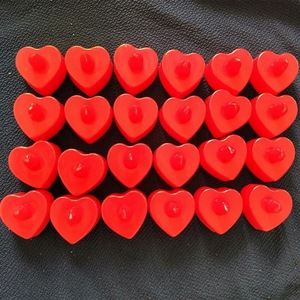 Heart-Shaped Yellow LED Electric Paraffin Wax Handmade Tealight Candles Smokeless <b>Battery</b> Operated Home Decoration <b>Christmas</b> - Product Image 4
